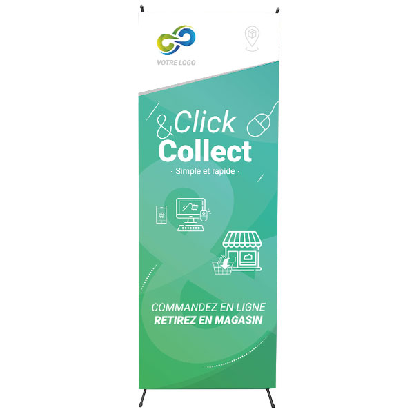 X-Banner click & collect format 600 x 1600 mm
