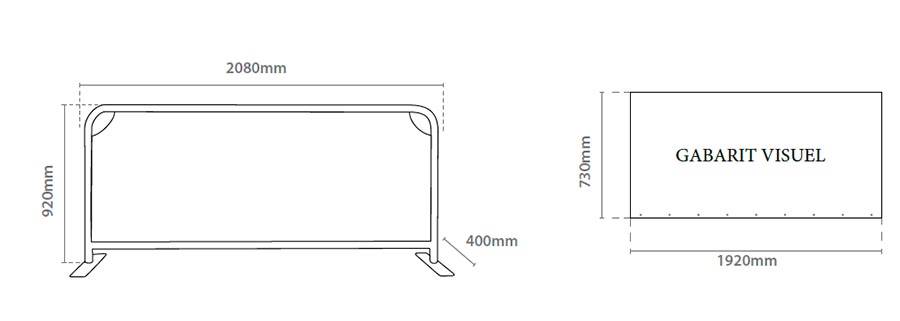 structure pour bache publicitaire tendue