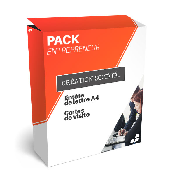 Pack entrepreneur création entreprise, tête de lettre pas cher et carte de visite discount