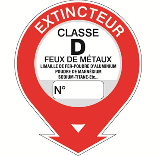 panneau de sécurite extincteur classe D, prix degressif