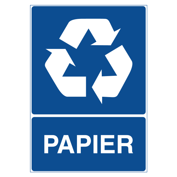 Panneau tri sélectif recyclage papier, prix dégressif