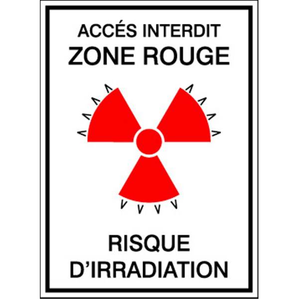 Panneau de sécurité acces interdit zone rouge, prix degressif