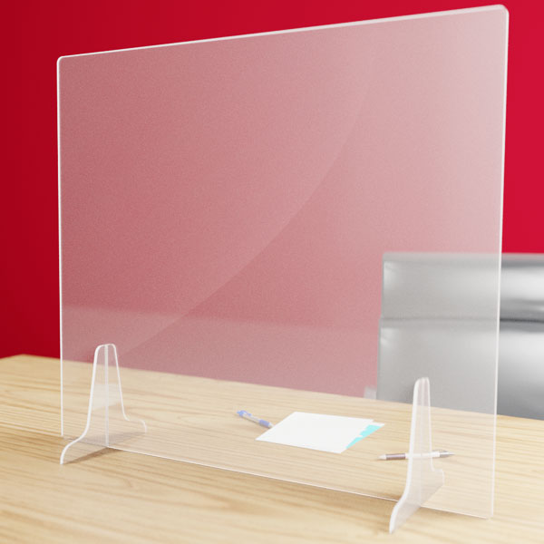 Hygiaphone protection plexiglas 3 mm pour bureau, format 110 x 97 cm