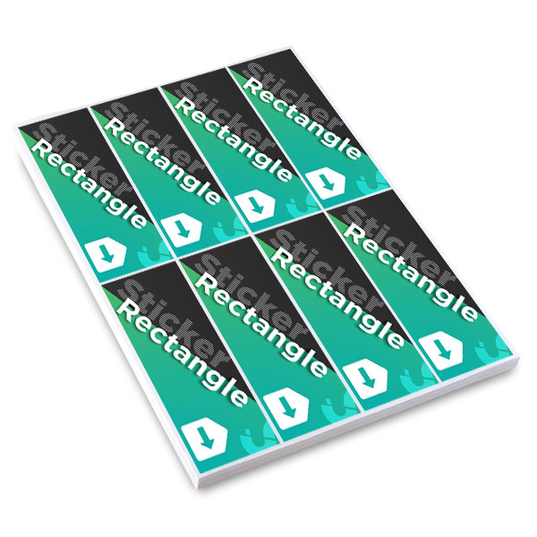 Stickers adhésifs rectangles intérieurs format 52x148mm