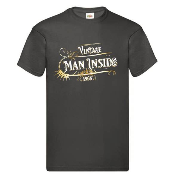 T-shirt homme personnalisé manches courtes , 100% coton 145grs , motif vintage man