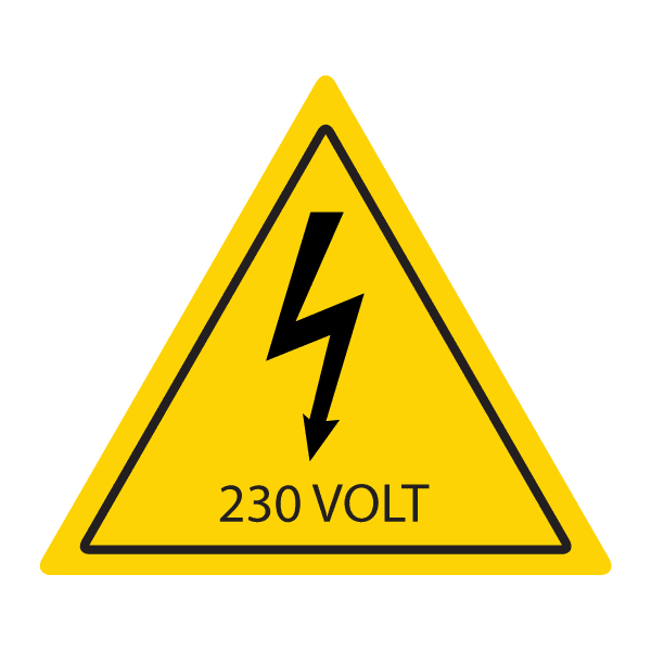 Panneau de sécurité  installation électrique 230 volts, prix degressif