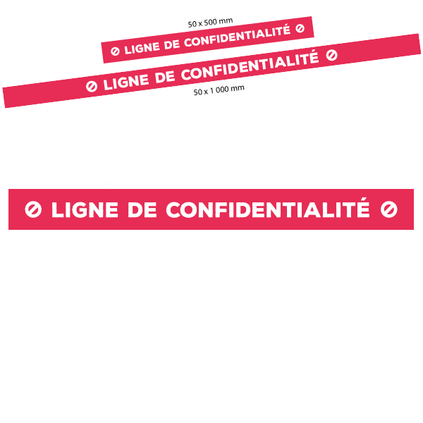 Ligne de confidentialité interdit rouge à coller au sol