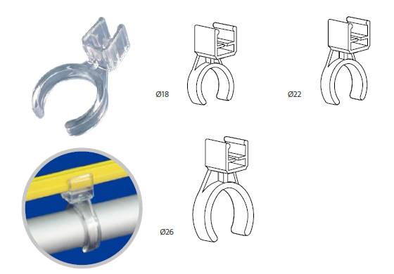 clip plexi fixation cadre