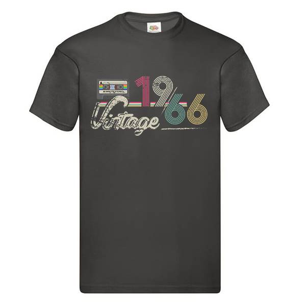 T-shirt homme personnalisé manches courtes , 100% coton 145grs , motif vintage 1966
