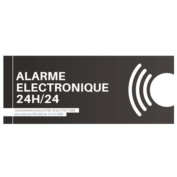 Panneau rectangulaire gris site sous alarme électronique, prix dégressif