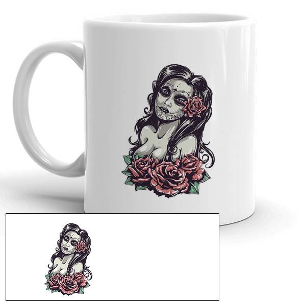 Mug personnalisé femme calavera