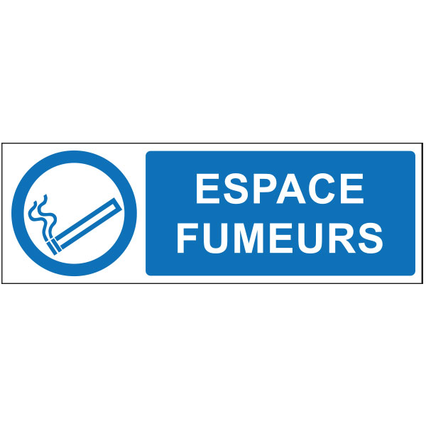 Panneau espace fumeurs bleu, prix dégressif