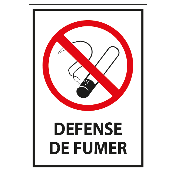 Panneau interdiction défense de fumer, prix dégressif