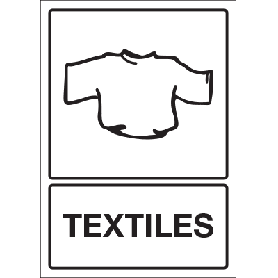 Panneau recyclage vêtements et textile, prix dégressif