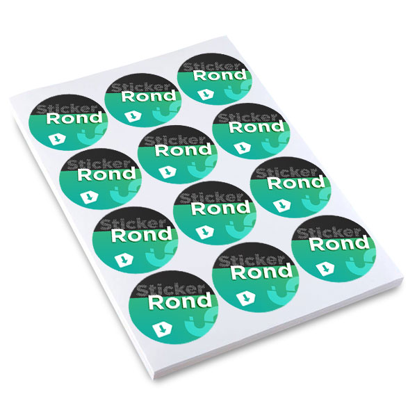 Stickers adhésifs ronds intérieurs diamètre 70mm