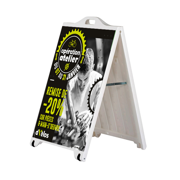 Stop trottoir PVC  personnalisé recto verso format 1140x660 mm