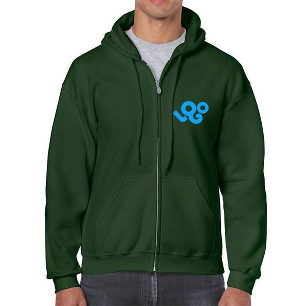 Sweat personnalisé homme ,capuche , 50% coton 270 g , ouverture  integrale zip, taille jusqu'au 5XL