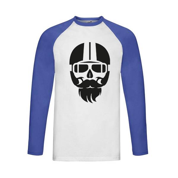 T-shirt homme personnalisé baseball manches longues, 100% coton 165 grs , motif custom motor