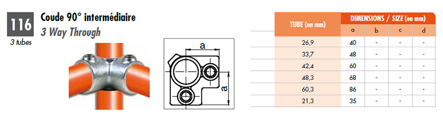 raccord tubulaire pour structure tubulaire