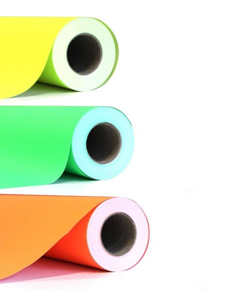 Différents types de papier fluo