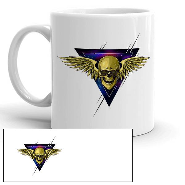 Mug personnalisé motif skull angel