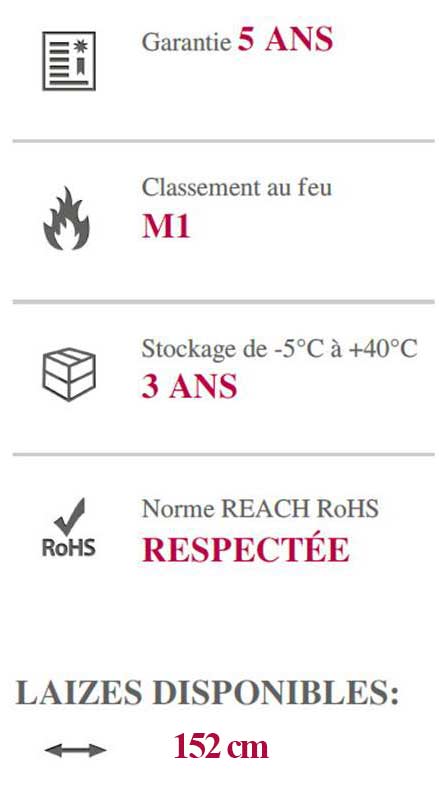 Laize vitrophanie formes points dégressifs