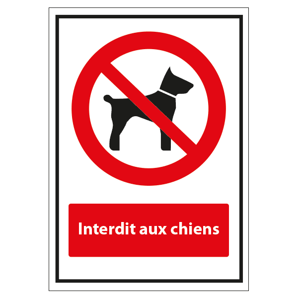 Panneau interdit aux chiens, prix dégressif