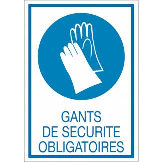 Panneau gants de sécurité obligatoire en dibond, prix dégressif