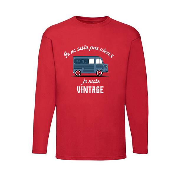 T-shirt homme personnalisé manches longues, 100% coton 145grs , motif vintage citroen HY