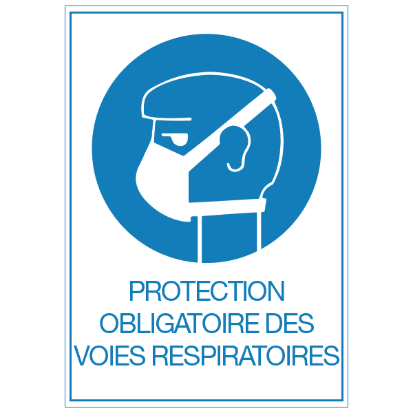 Panneau protection obligatoire des voies respiratoires, prix dégressif