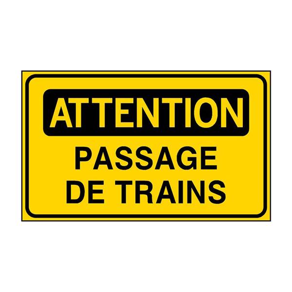 Panneau de securite passage de trains, prix degressif