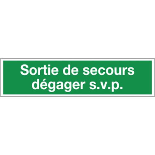 Panneau de sécurité  premiers secours sortie de secours, prix degressif