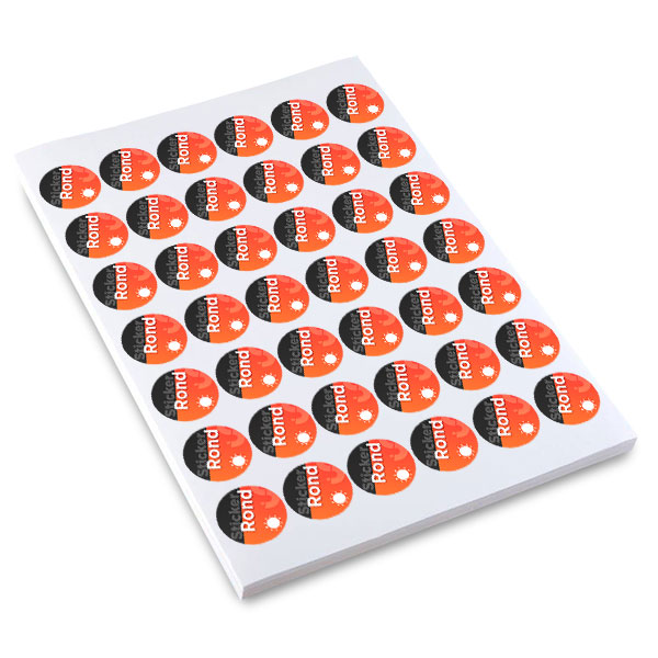 Impression de Sticker format rond et Etiquette ronde