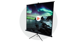 Ecran de video projection trepied 