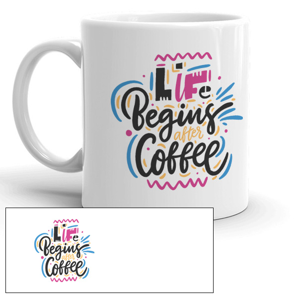 Mug personnalisé motif  Coffee life