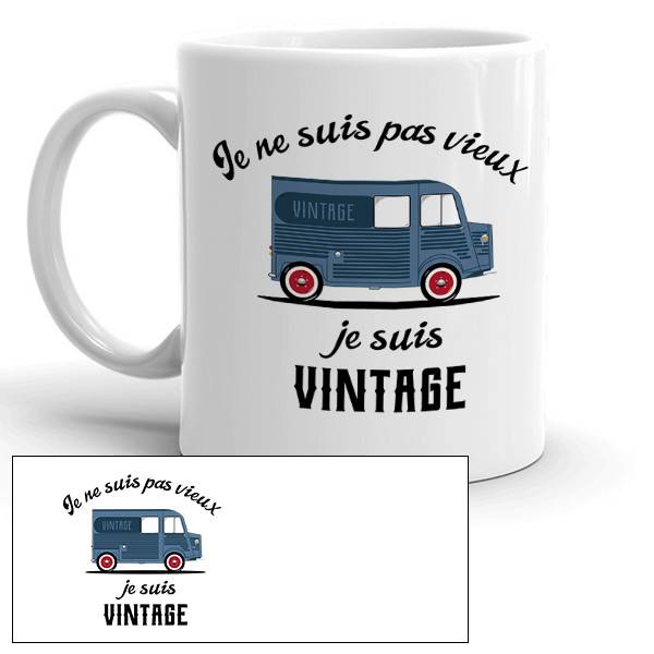 Mug personnalisé motif vintage citroen