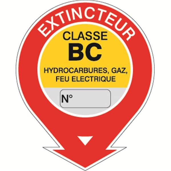 Panneau de sécurité extincteur classe BC , prix degressif