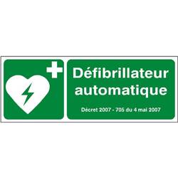 Panneau de sécurité  premiers secours defibrilateur automatique, prix degressif