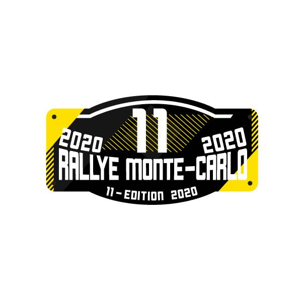 Impression plaque Rallye double arrondi à personnaliser 290 x 150 mm, prix degressif