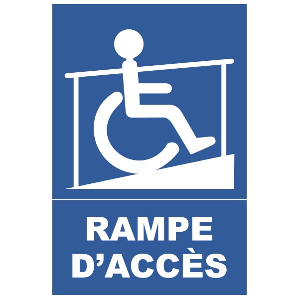 Panneau de sécurité, rampe d'accès pour handicapés, prix degressif