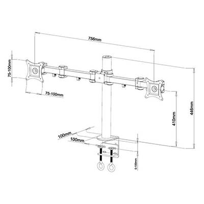 support bureau pour ecran PC