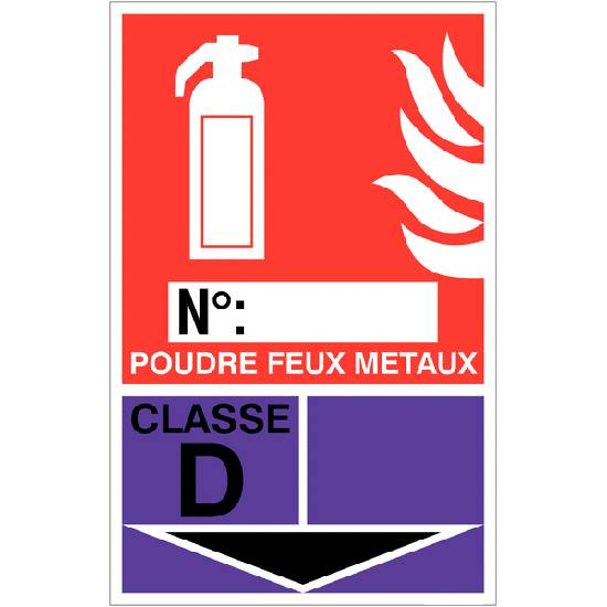 panneau de securite incendie poudre classe D , prix degressif