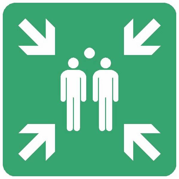Panneau de sécurité  point de rassemblement, prix degressif