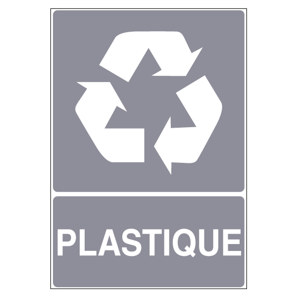 Panneau gris tri sélectif plastique, prix dégressif