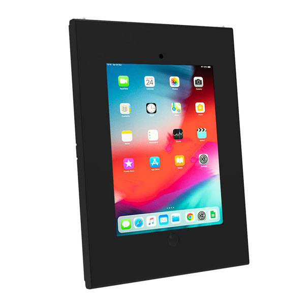 Support tablette antivol noir pour iPad 2, 3, 4, 5, 6, Air, Air 2, Pro 9.7'' avec cache bouton home
