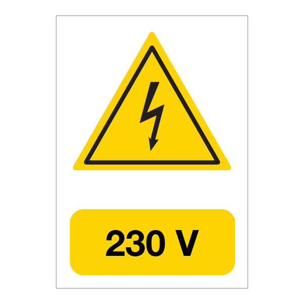 Panneau de sécurité  installation électrique 230 V , prix degressif