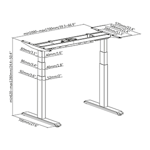 Bureau motorisé pour télétravail