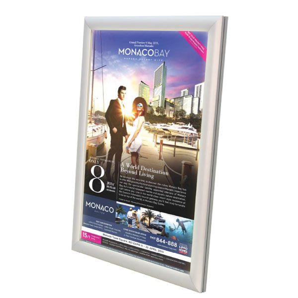 Cadre affiche lumineux LED alu anodisé 25mm 