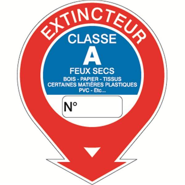 Panneau de sécurité extincteur feux sec classe A , prix degressif