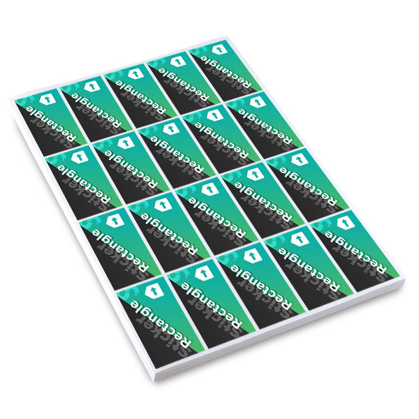 Stickers adhésifs rectangles intérieurs format 52x74mm
